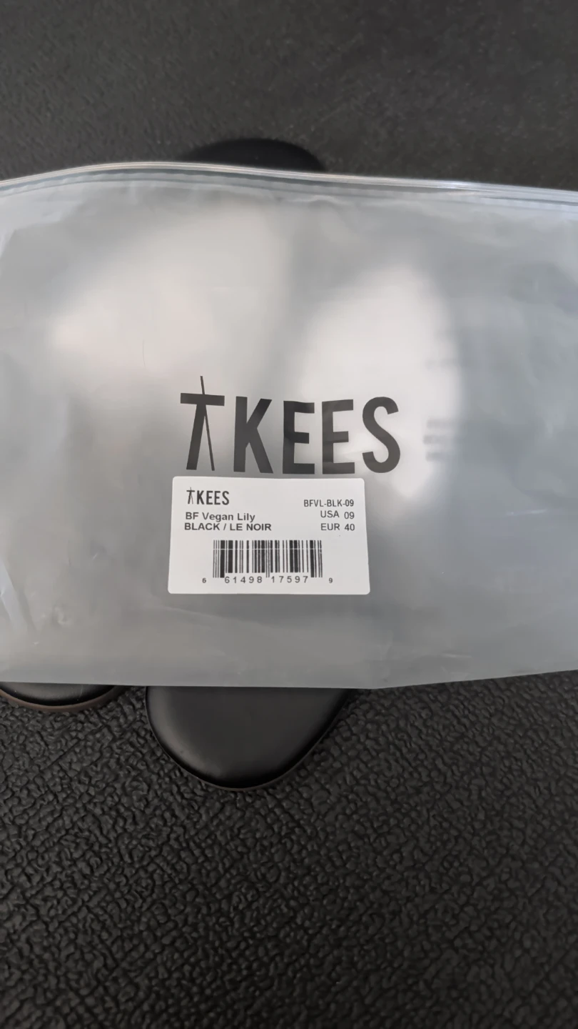 Tkees Vegan Leather Flip Flops - Black, Size 9 - photo 3