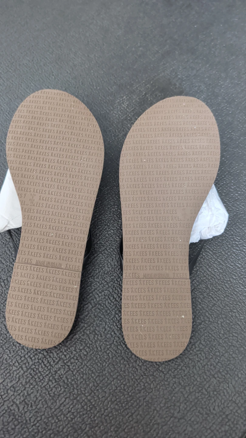 Tkees Vegan Leather Flip Flops - Black, Size 9 - photo 4