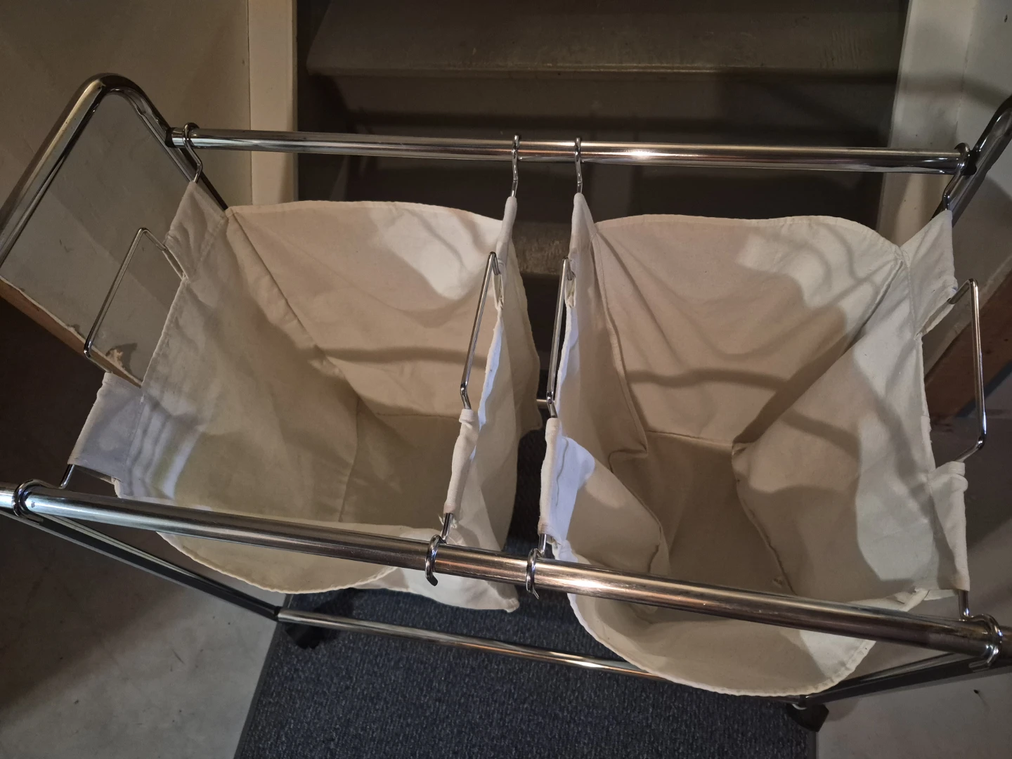 Double Laundry Hamper with Metal Frame - photo 2