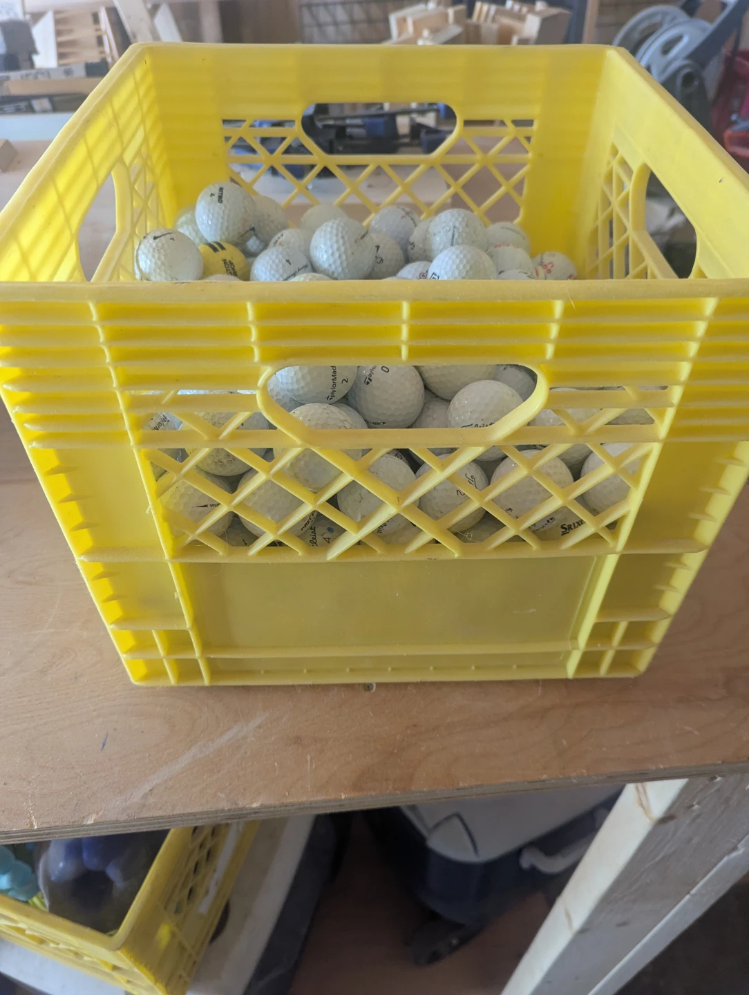 Milk Crate of Golf Balls 227pc.
