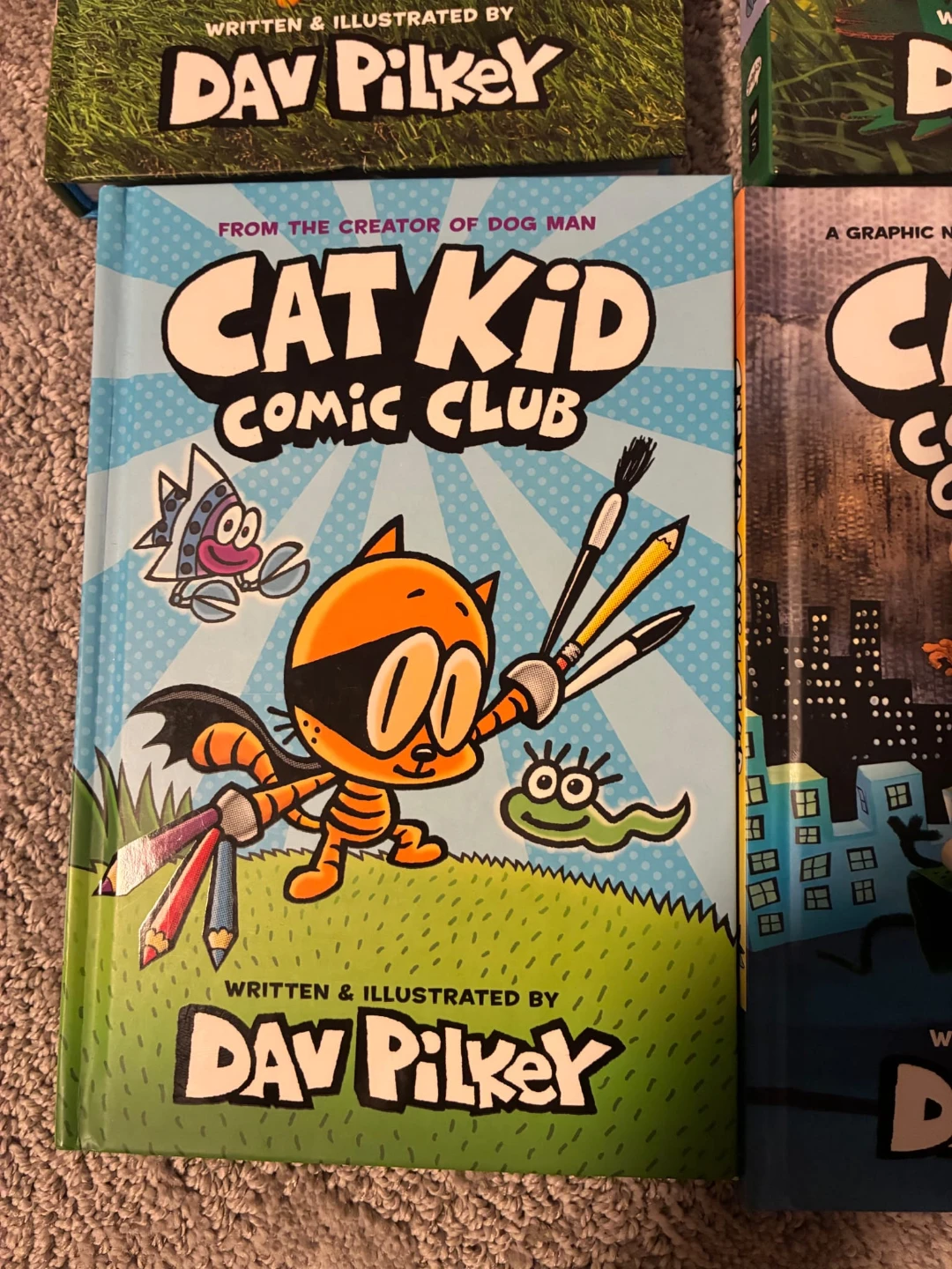 Cat Kid Comic Club Books by Dav Pilkey (Set of 4)