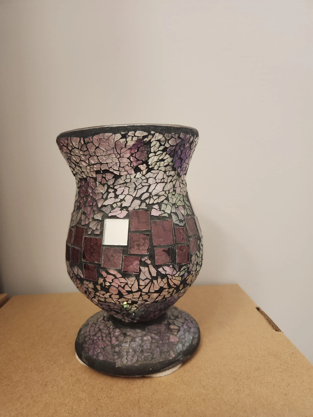 Mosaic purple vase