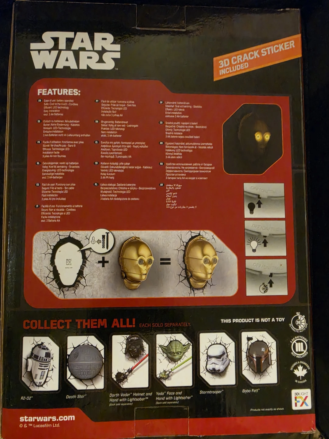 Star Wars C-3PO 3D Deco Light - photo 2