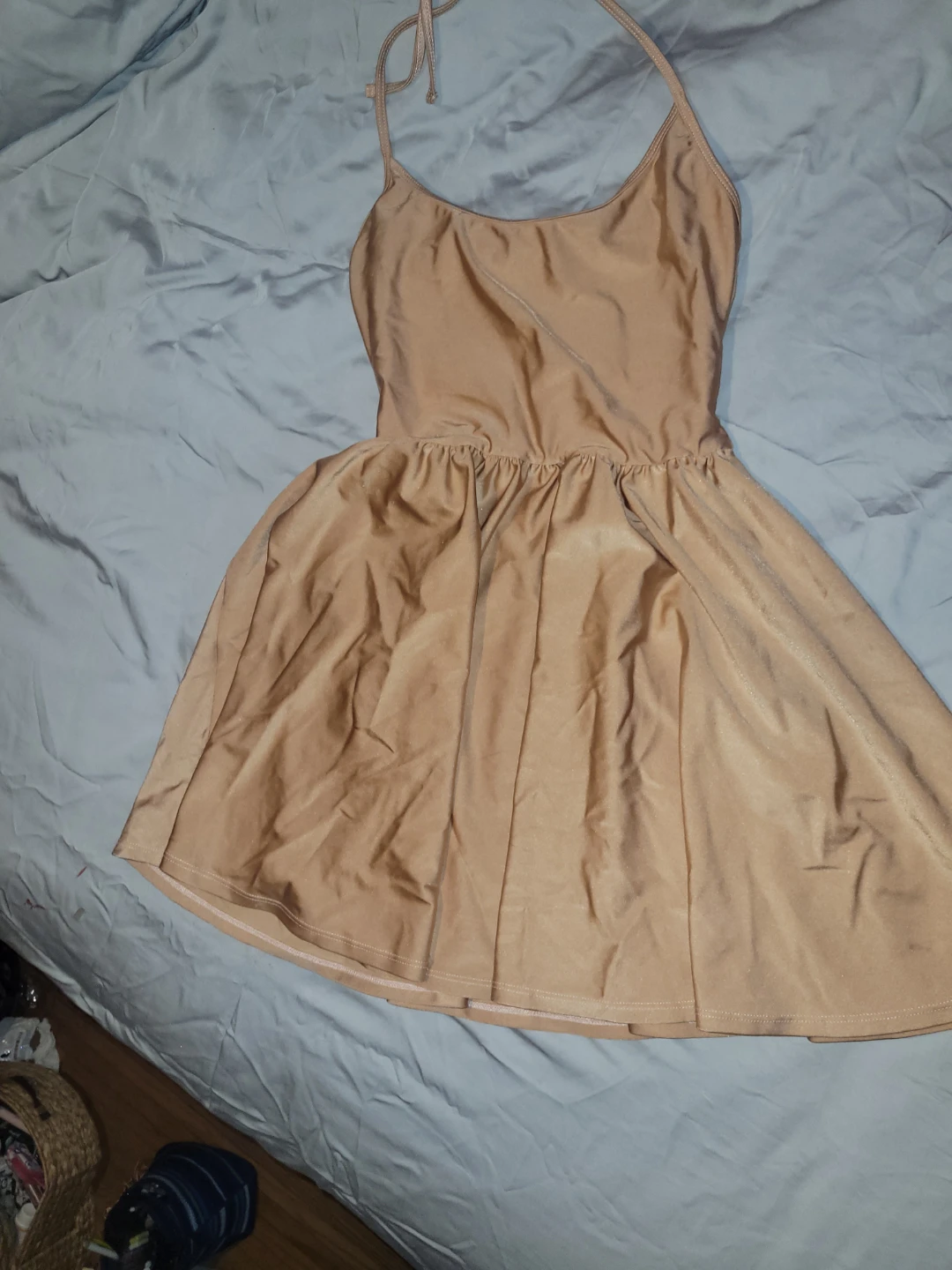 American Apparel Light Peach Halter Dress - photo 2