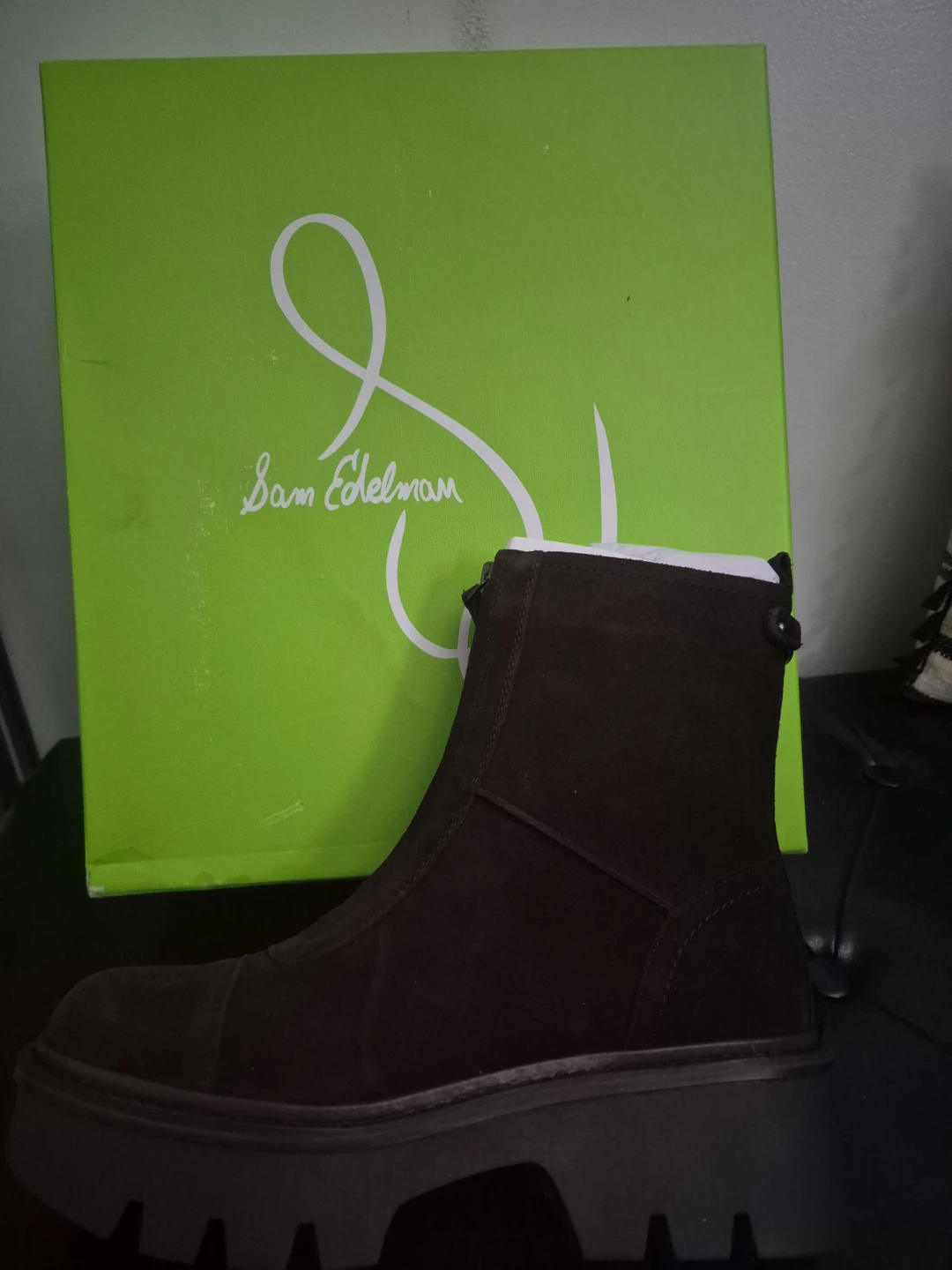 Sam Edelman Women's Dark Brown Suede Zip-Up Boots  Size 6 - photo 3