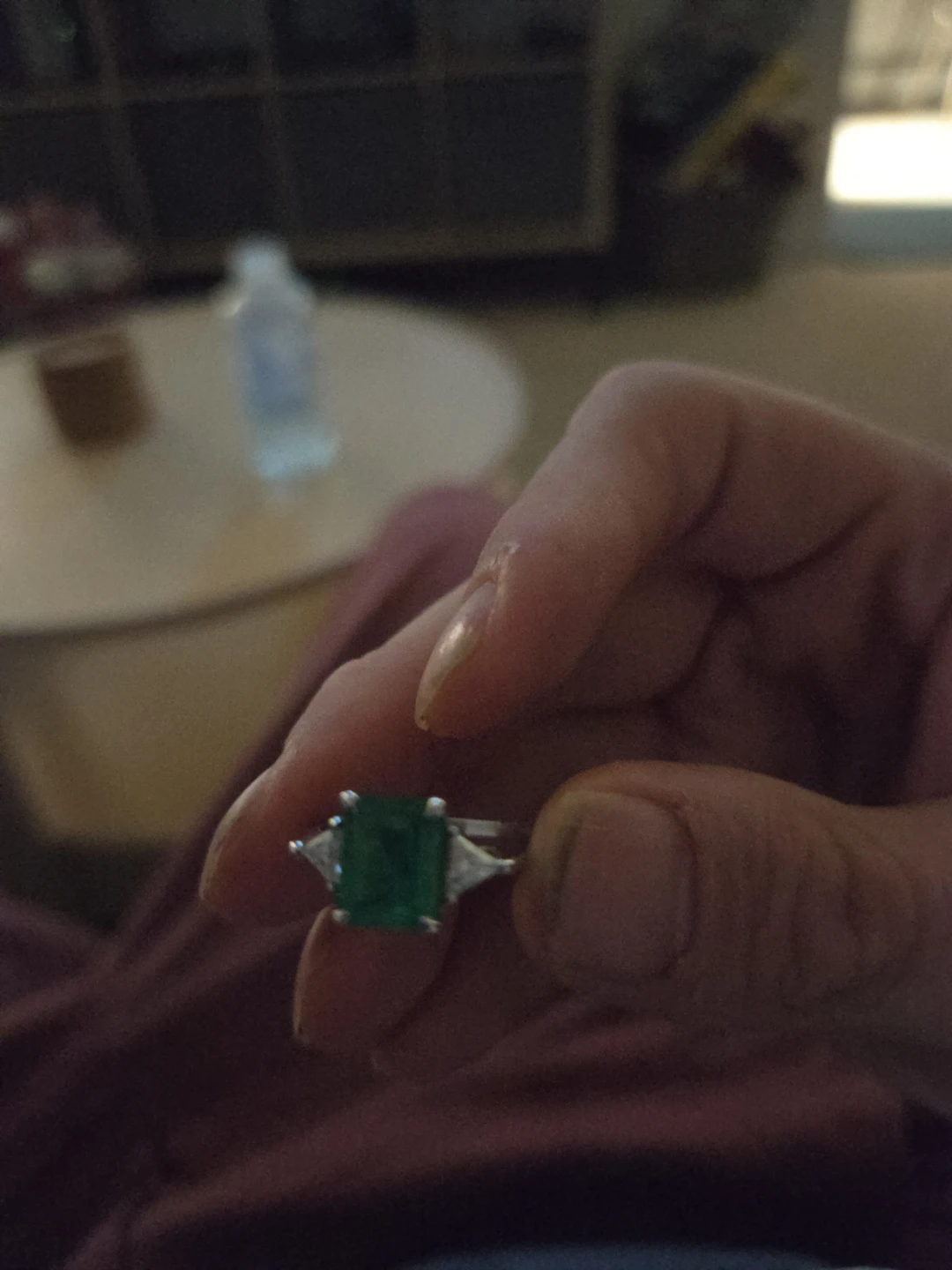 Emerald Ring - 925 Sterling Silver - photo 4