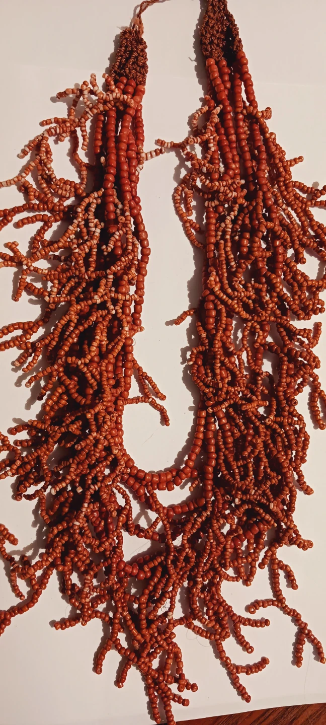 Red Beaded Coral Branch Shaped Statement Necklace - photo 2