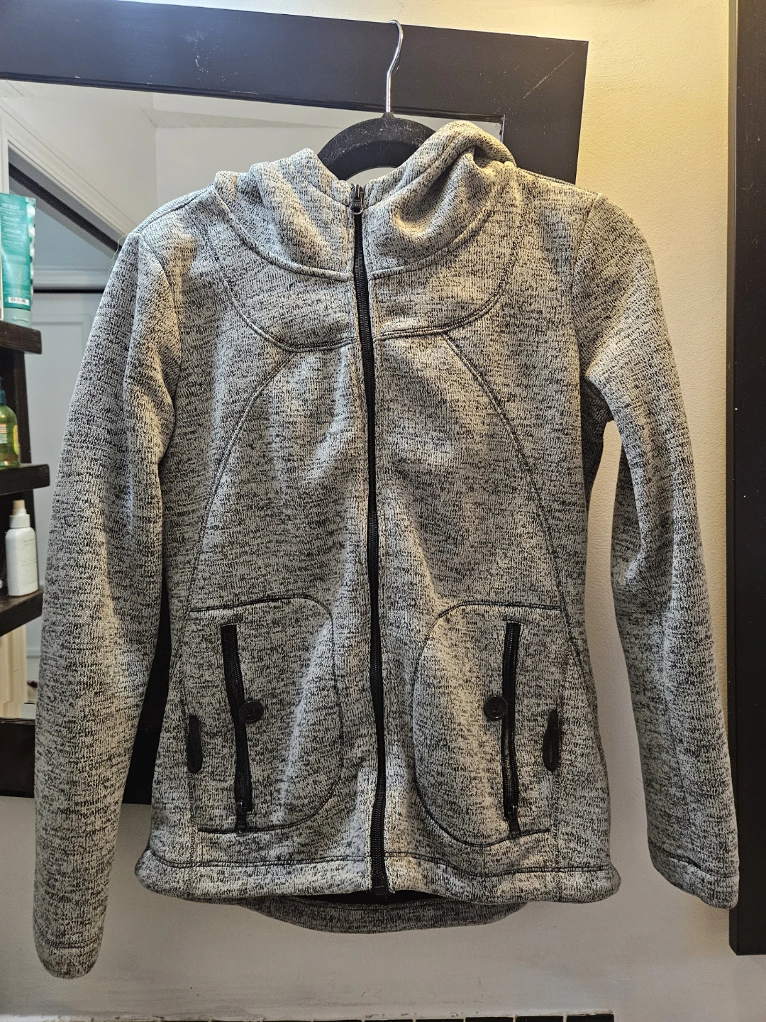 Warehouse One Grey Heathered Fleece Hoodie Jacket