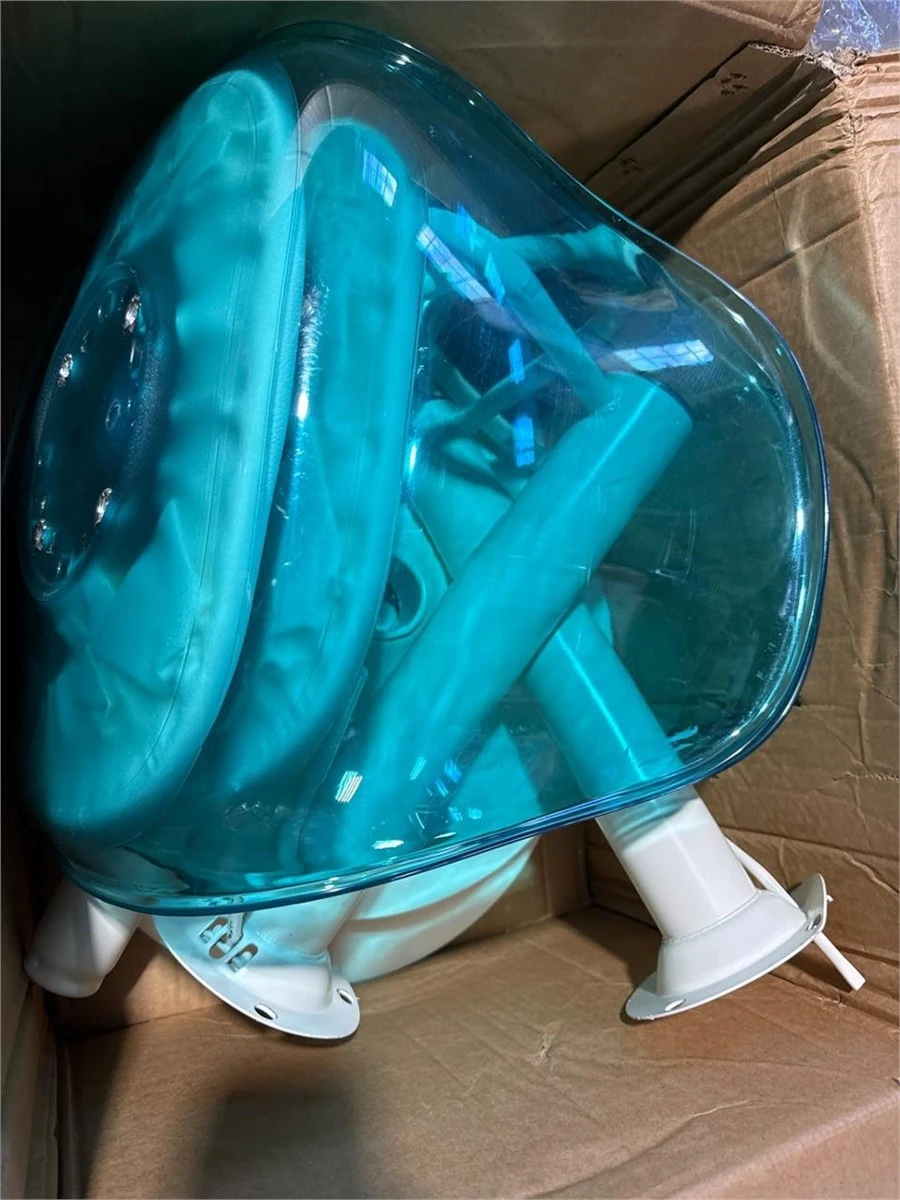 Adjustable Bar Stool - Translucent Blue - photo 5