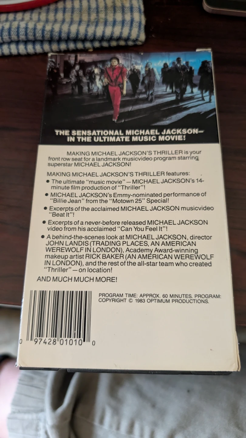 Michael Jackson's Thriller VHS Tape - photo 5