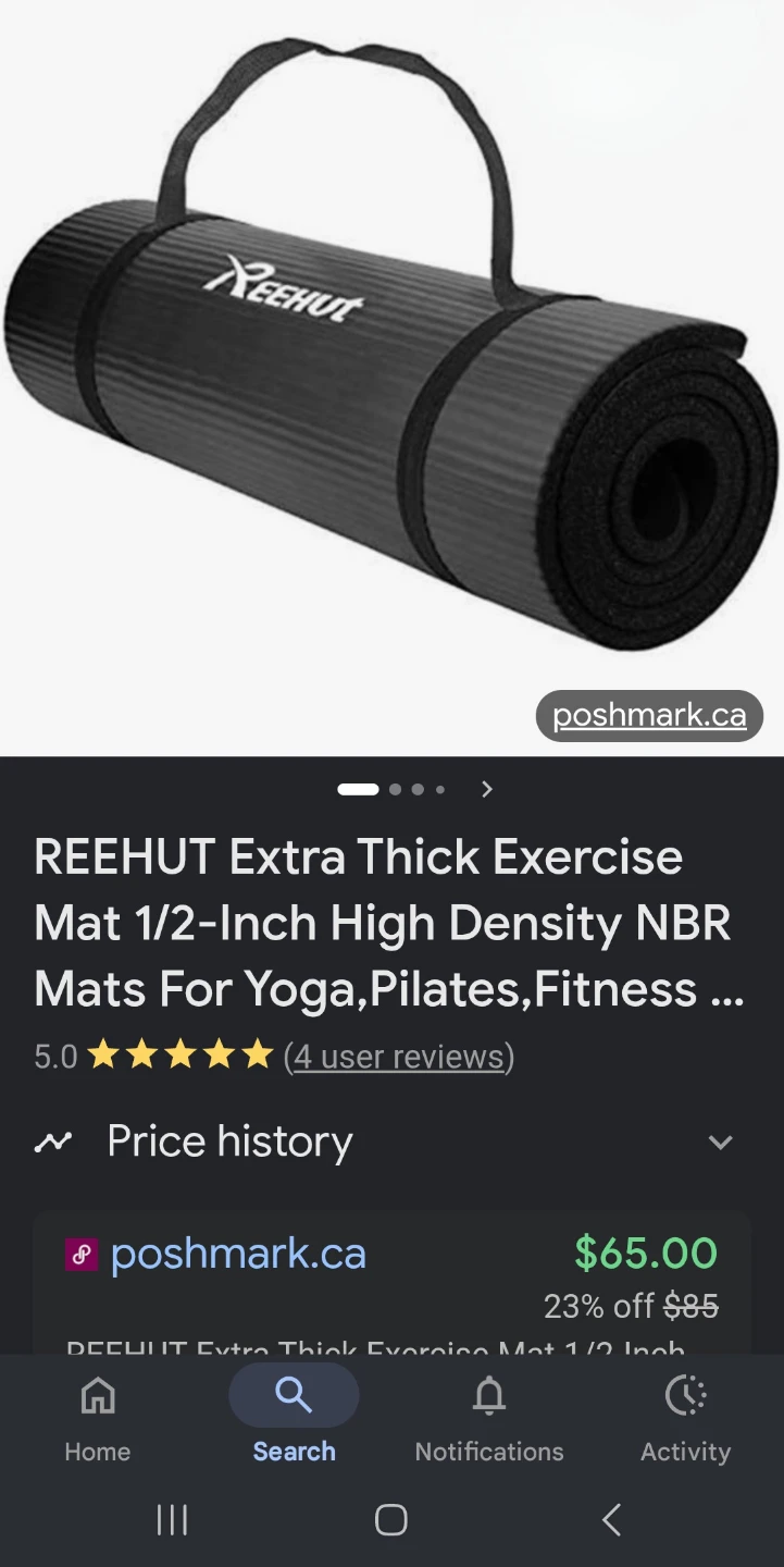 REEHUT Extra Thick Exercise Mat 1/2-Inch