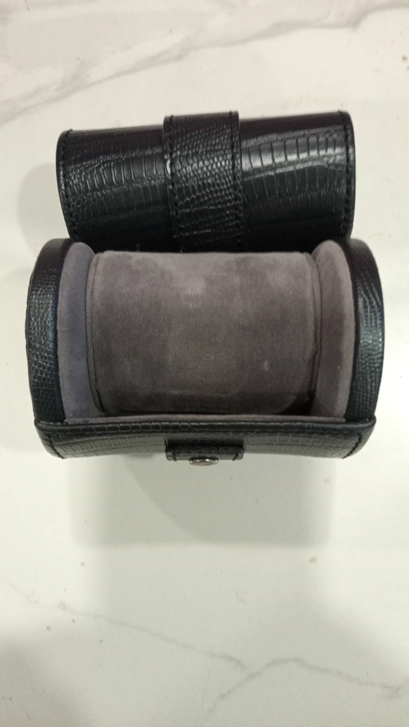 Watch Cases - Wooden Box & 2 Black Travel Roll Cases - photo 4