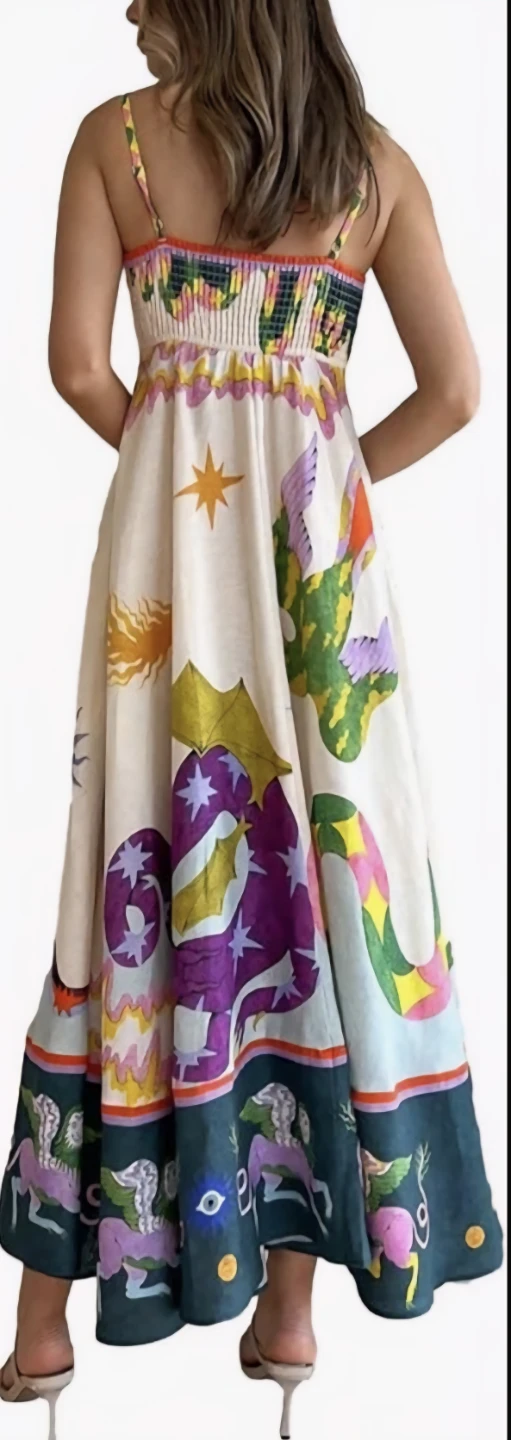 Maxi Grafitti Print Dress - photo 3