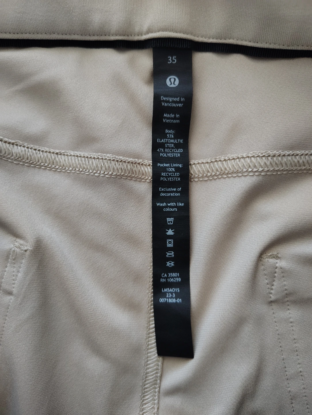 🍋lululemon athletica Beige Pants - Size 35 Excellent Condition 💯 - photo 5