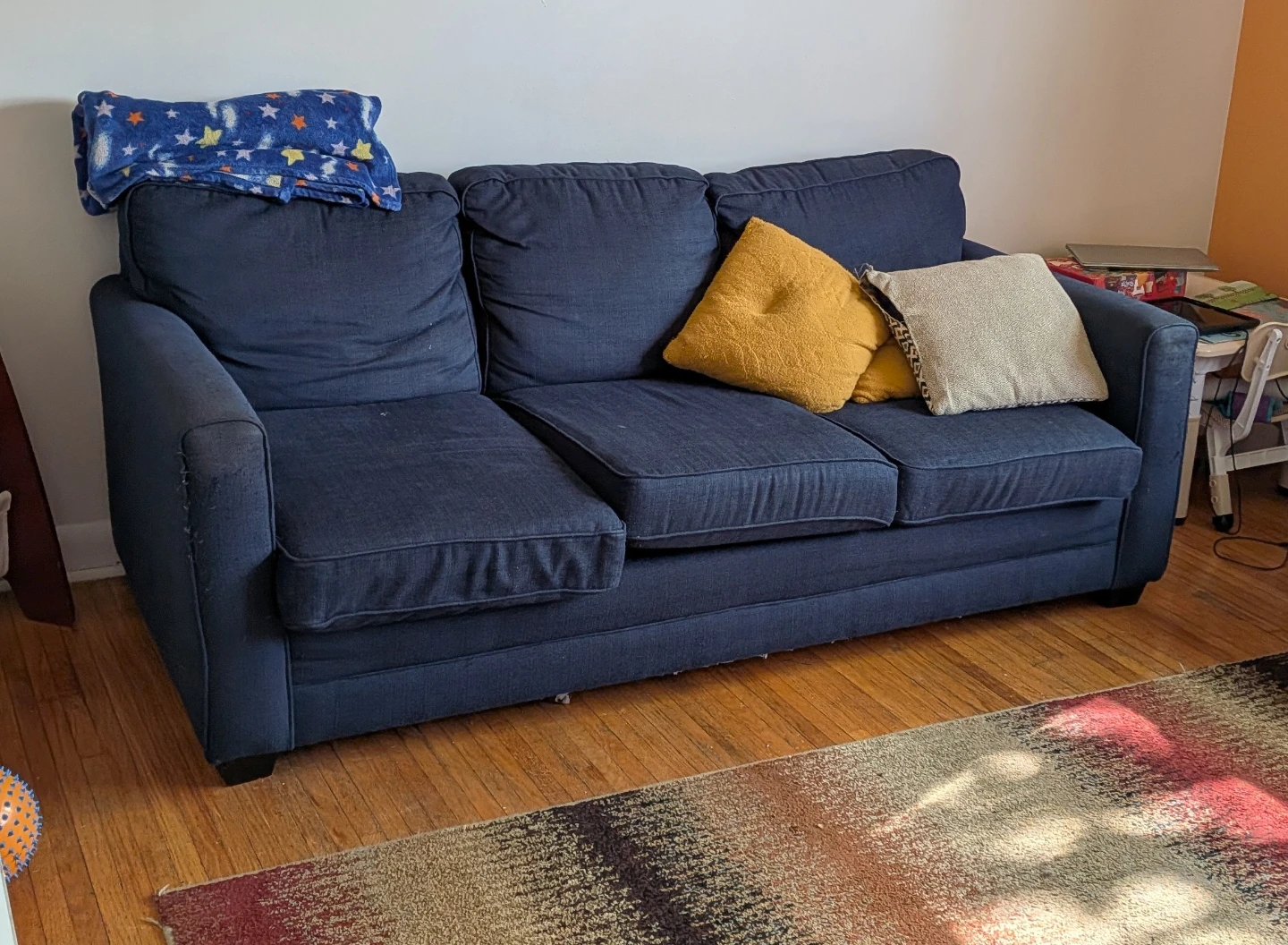 Free Blue Fabric Sofa