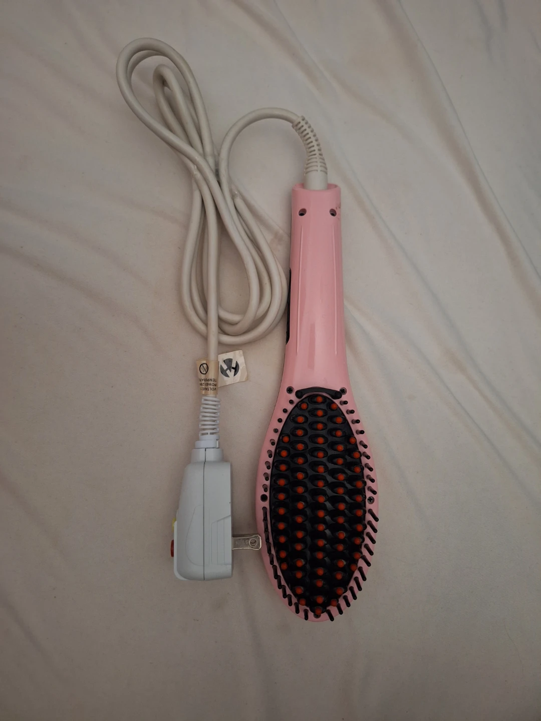 APALUS Pink Ceramic Heated Hair Straightening Brush