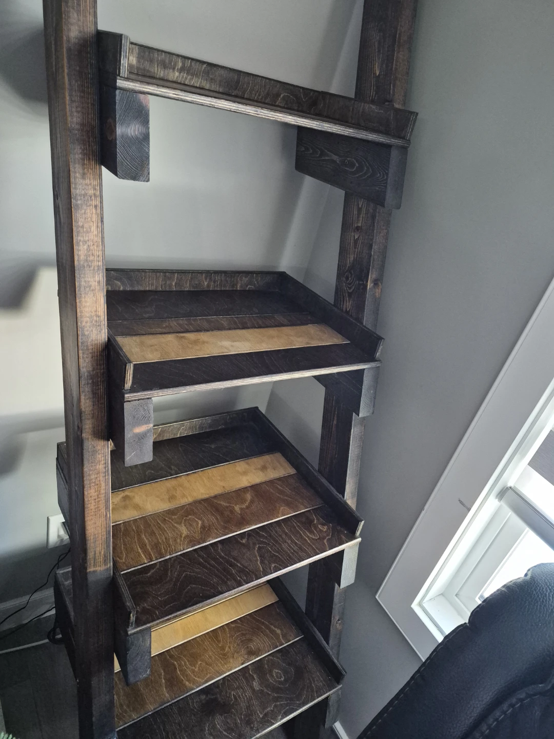 Wooden Tiered Shelf Unit