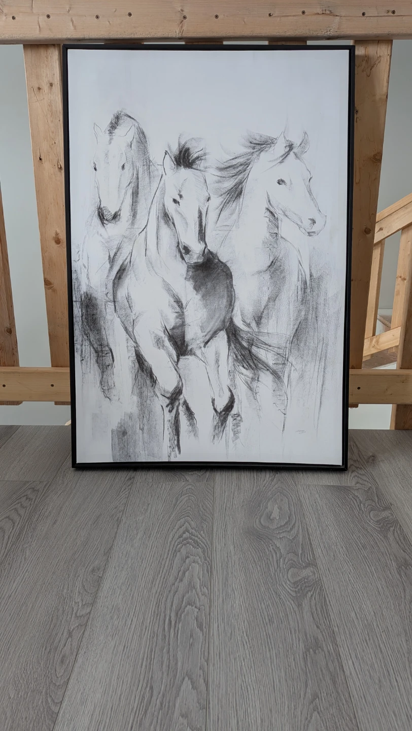 Framed Horse Sketch Wall Art - photo 2