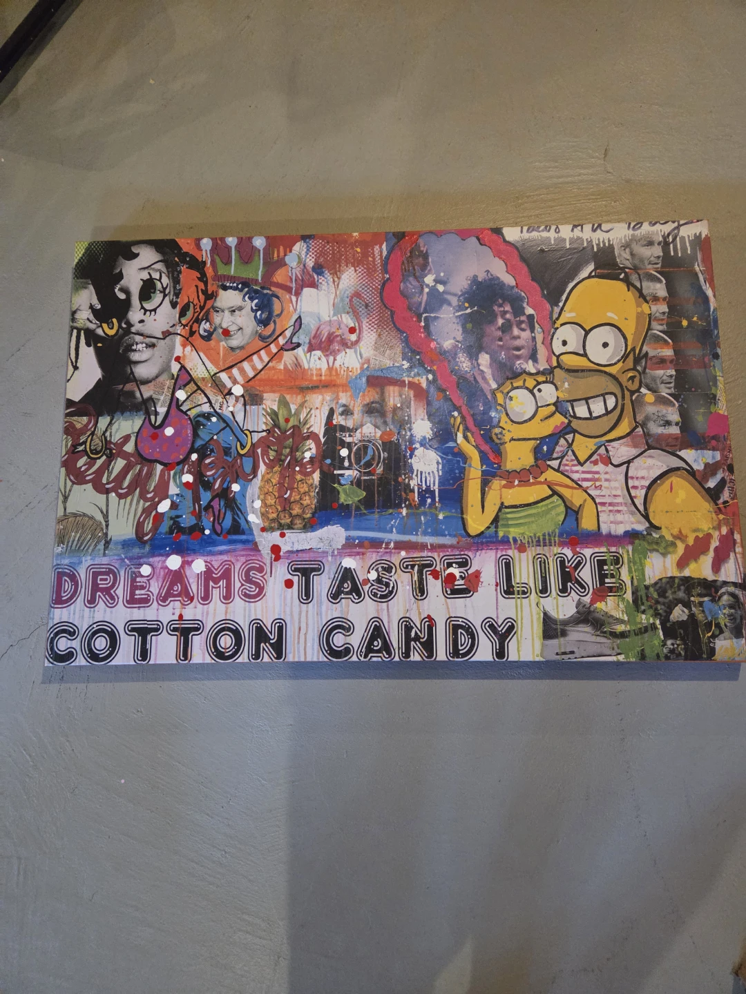 Dreams Taste Like Cotton Candy Mixed Media Art