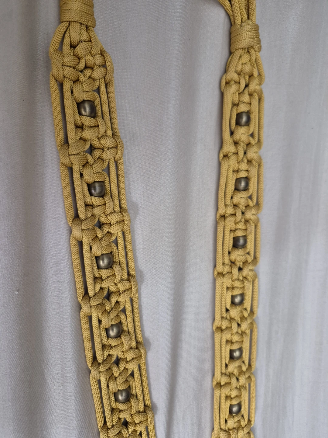 Macrame women belt Yellow