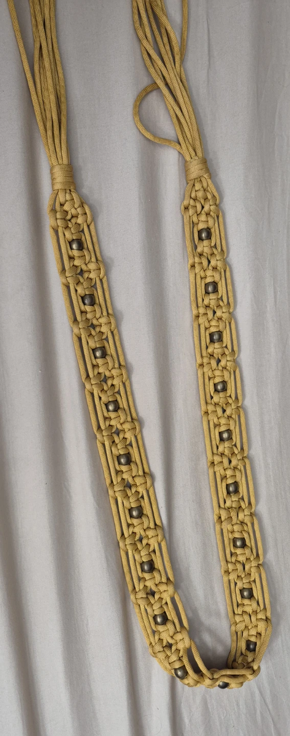 Macrame women belt Yellow - photo 3