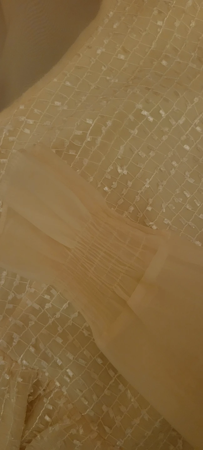 FOFOPOP Korean Cream Sheer Sleeve Dress (Size Medium) - photo 4