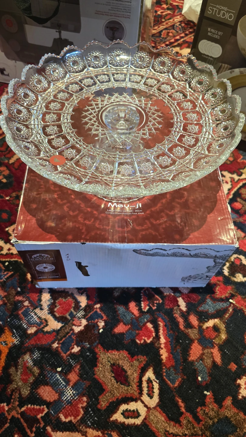 Meu-ji Large Crystal Serving Platter 30cm