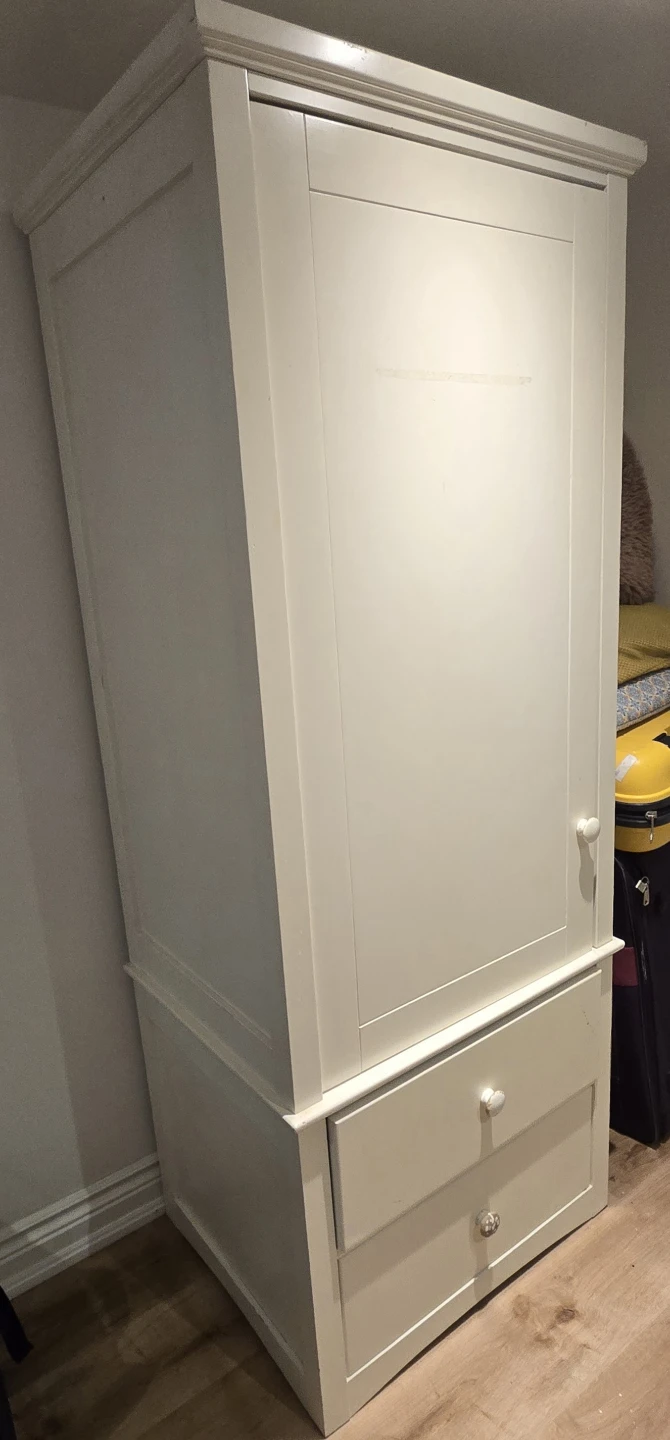 White Wardrobe with Drawers - photo 3