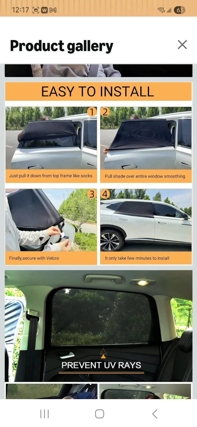 Breathable Car Window Sun Shade Mesh Covers Camping - photo 2
