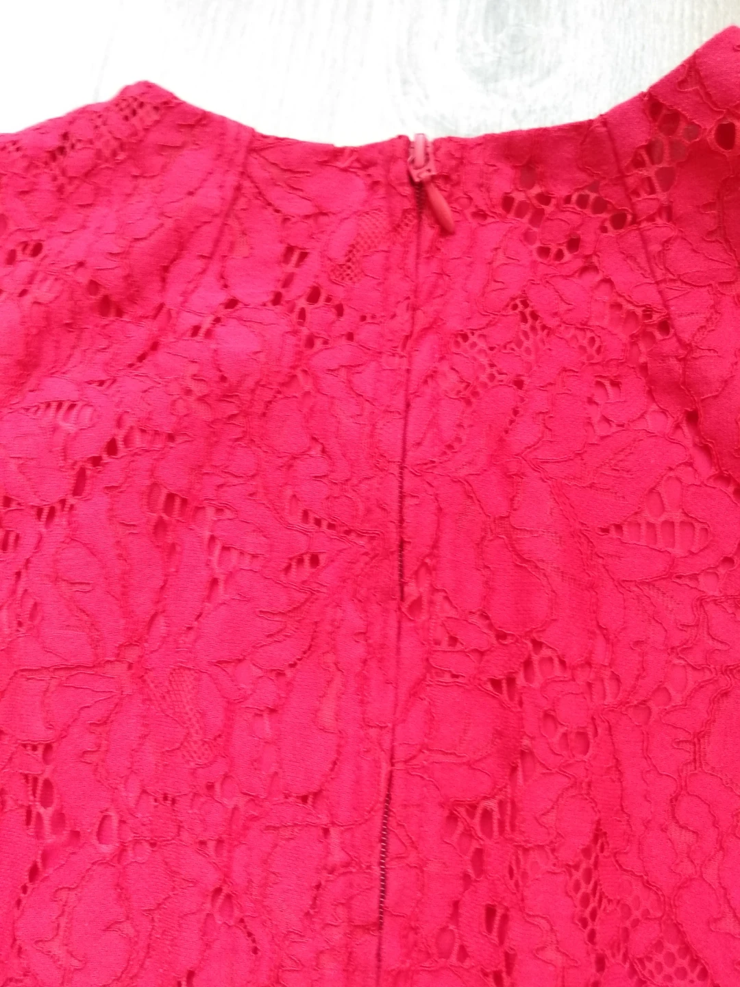 Red H&M midi lace/eyelet dress - photo 4