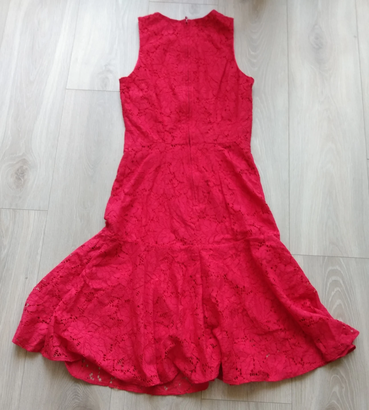 Red H&M midi lace/eyelet dress - photo 5