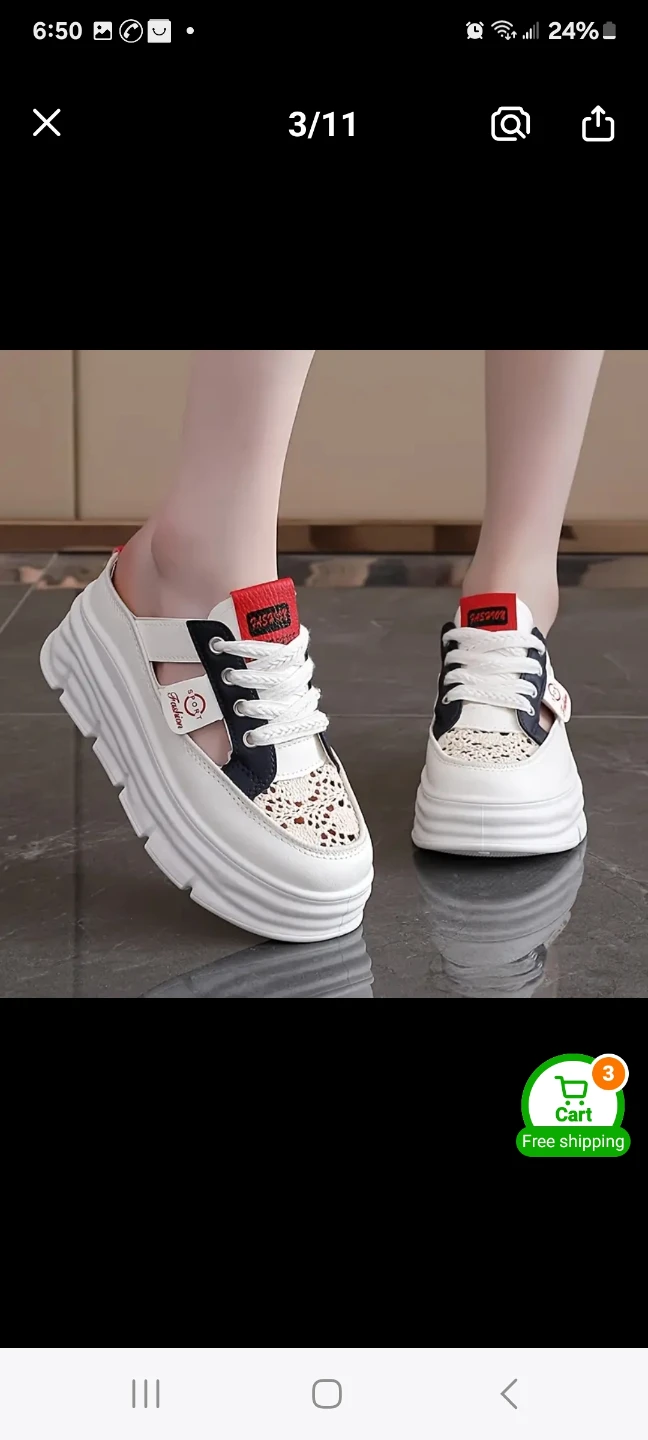 White Platform Mule Sneakers