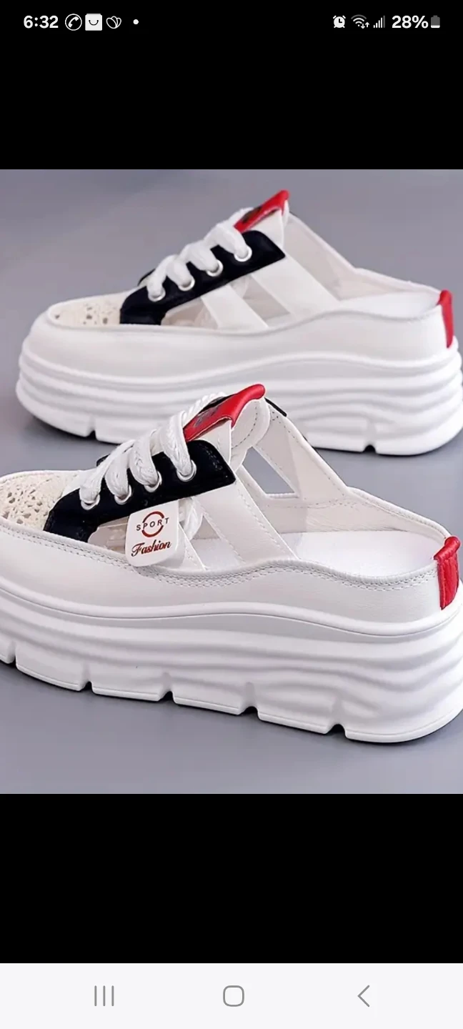 White Platform Mule Sneakers - photo 2