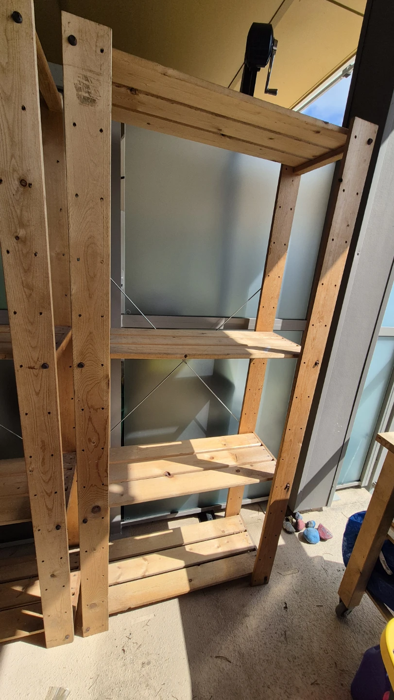 Wood Storage Shelving Units (Set of 2)