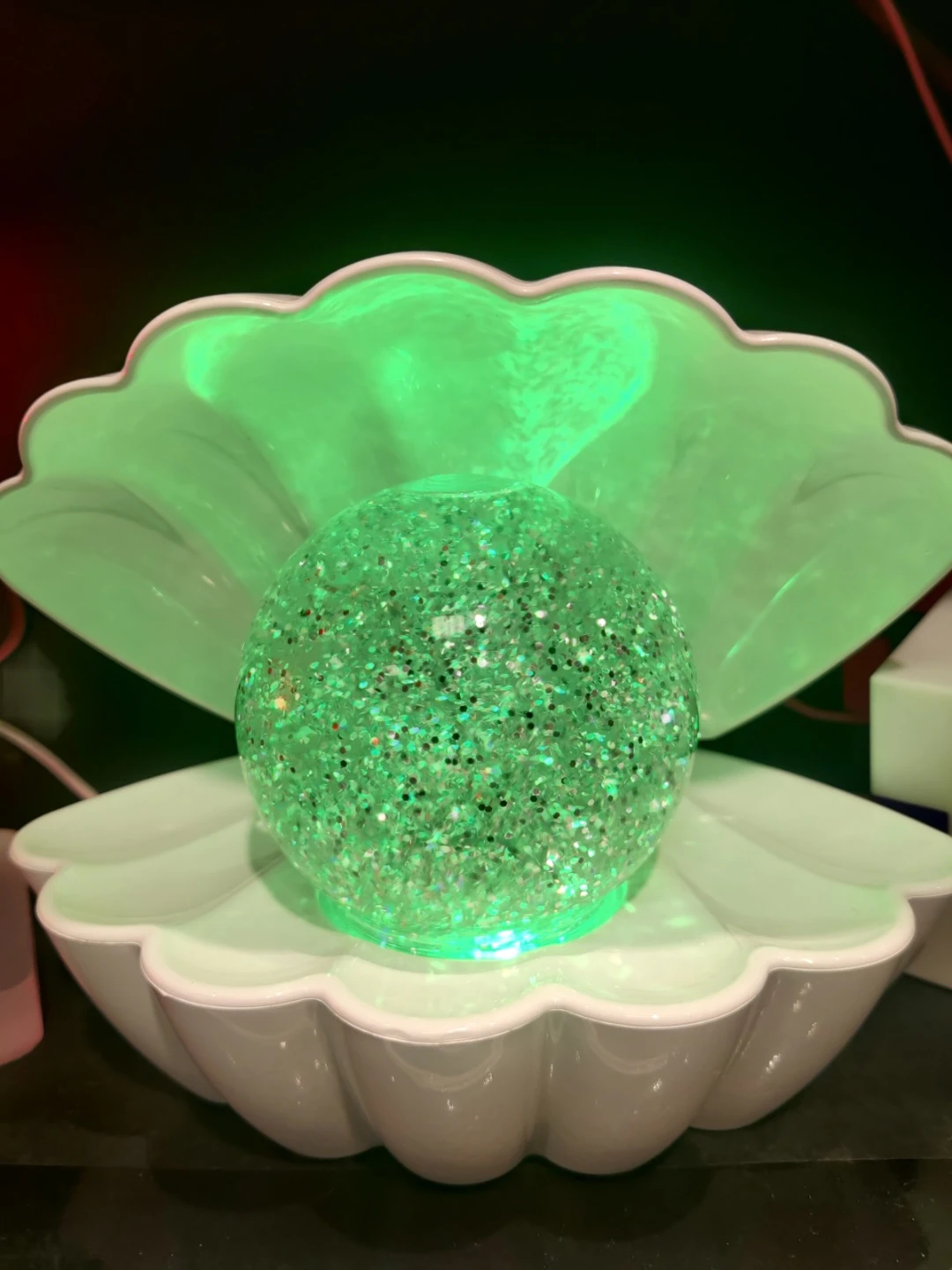 Glitter Orb Lamp in Shell - photo 2