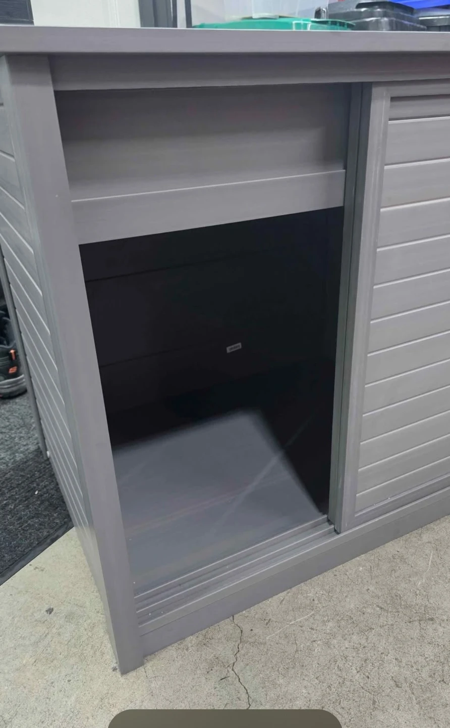 Grey Storage Box with Sliding Doors - photo 2