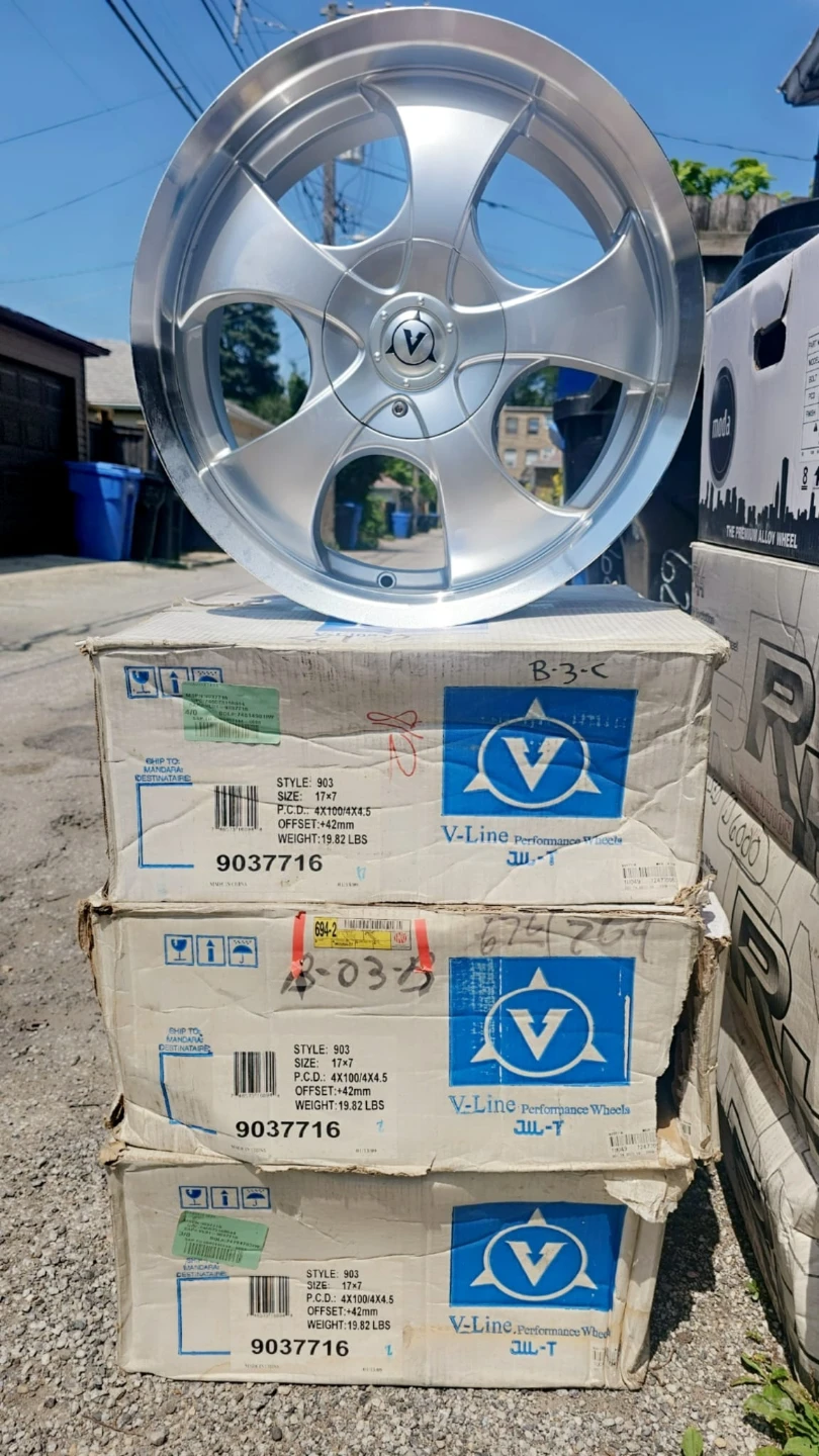 New 17 inch V line rims wheels 4x100 4x114.3