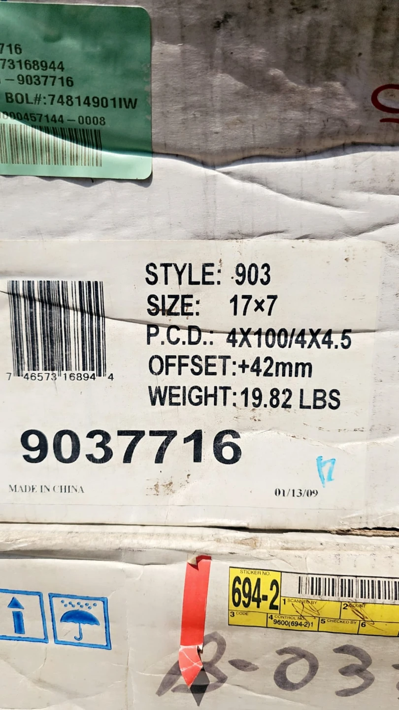 New 17 inch V line rims wheels 4x100 4x114.3 - photo 2