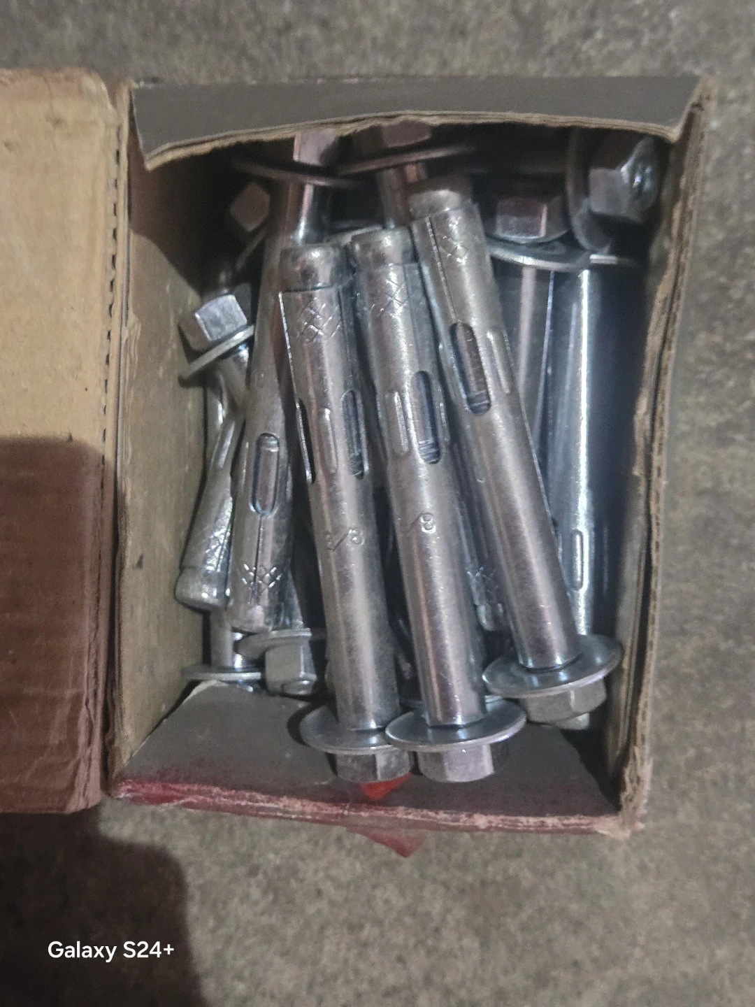 Box of Assorted Metal Anchors and Bolts - photo 4