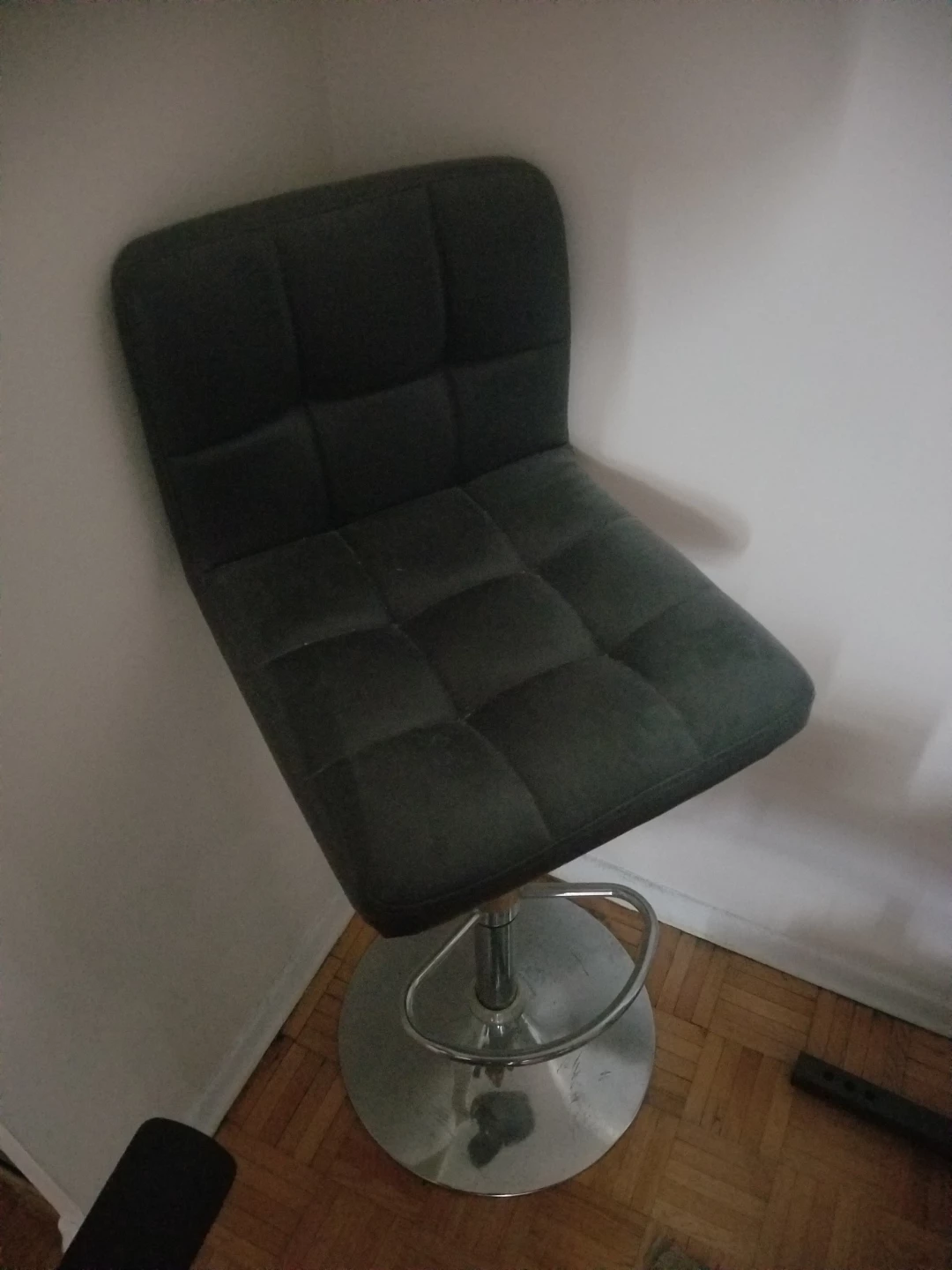 Grey Adjustable Bar Stool