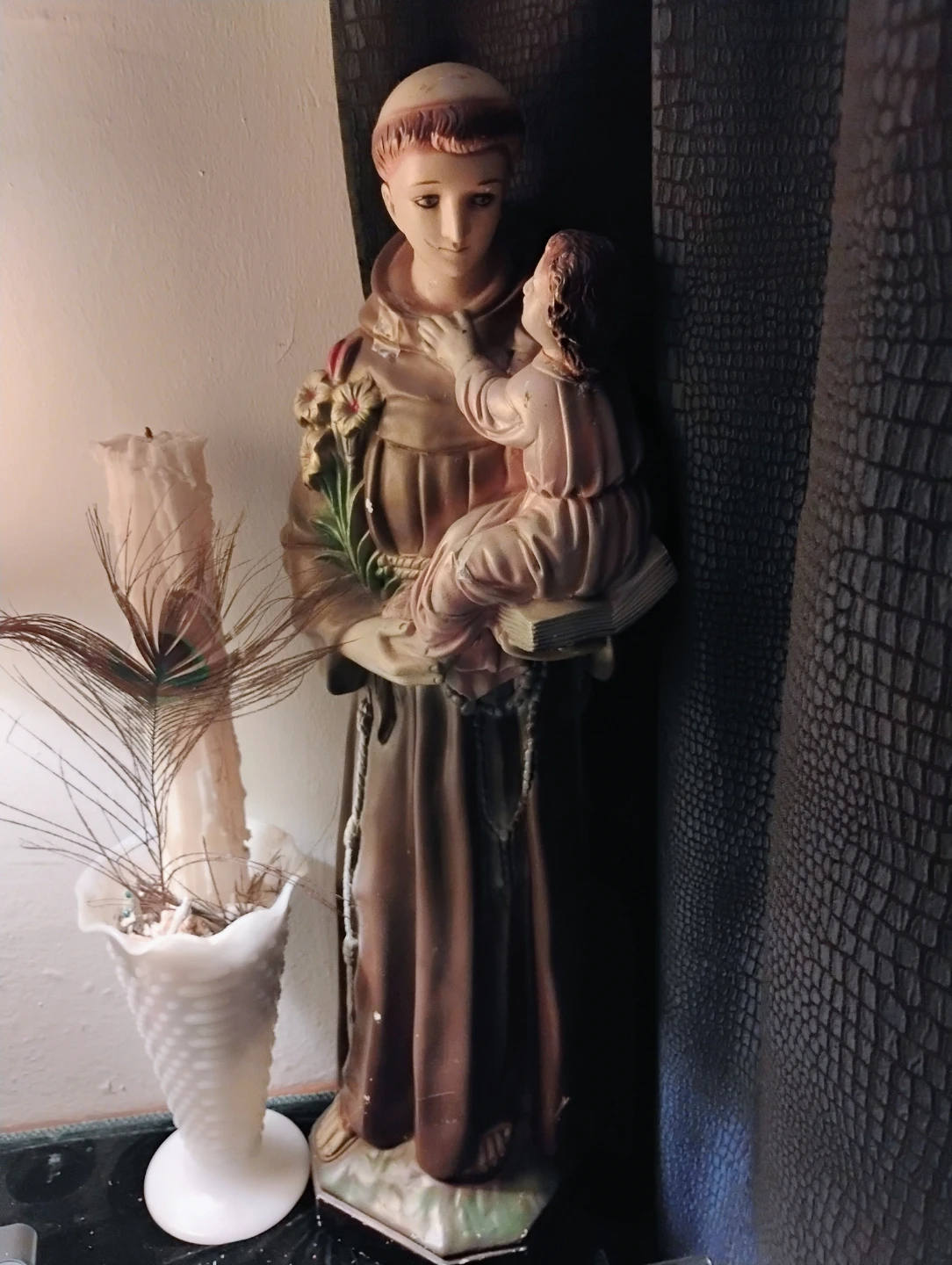 Saint Anthony Statue with Baby Jesus - photo 2