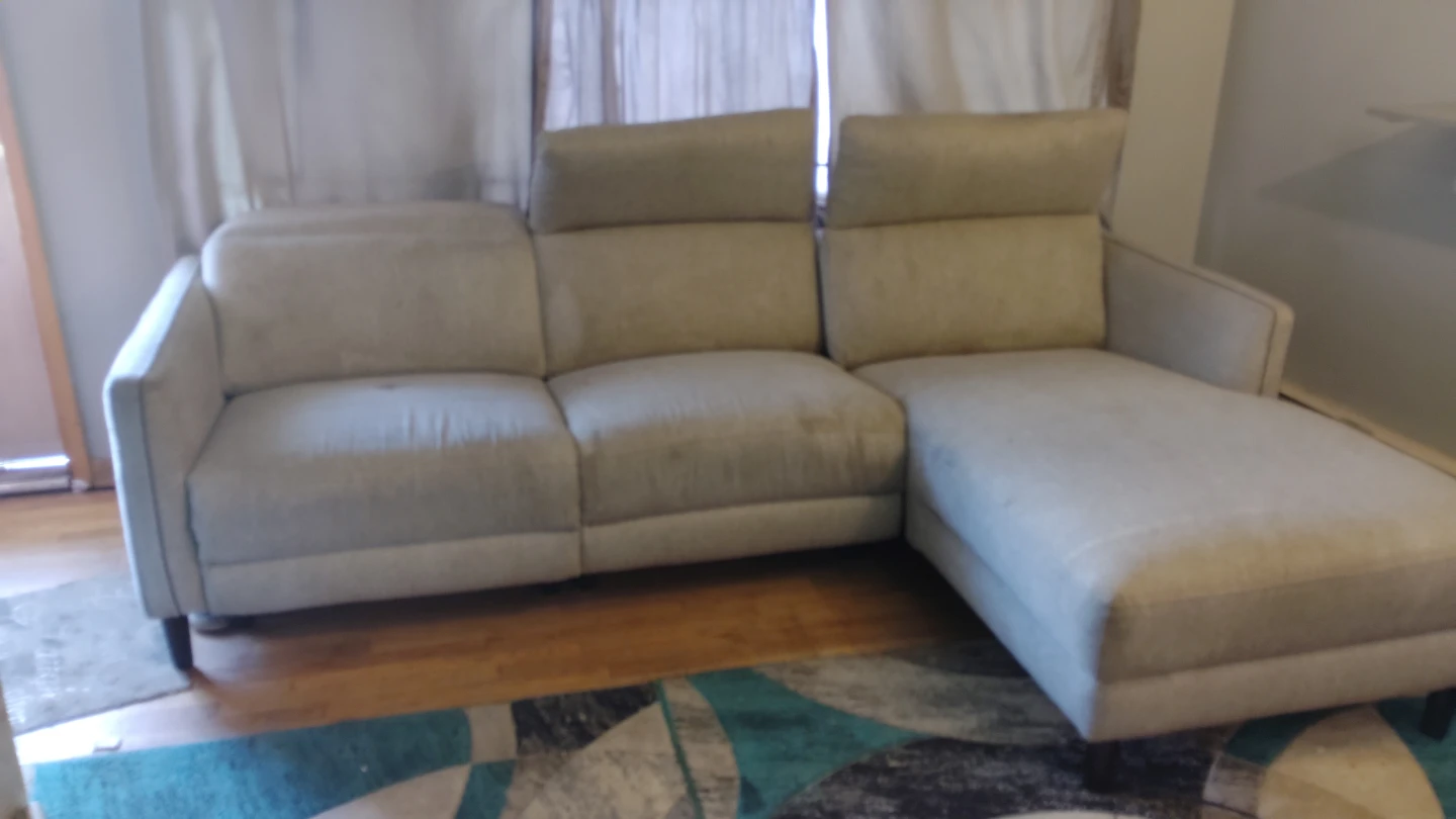 Light Gray Sectional Sofa with Chaise - photo 3