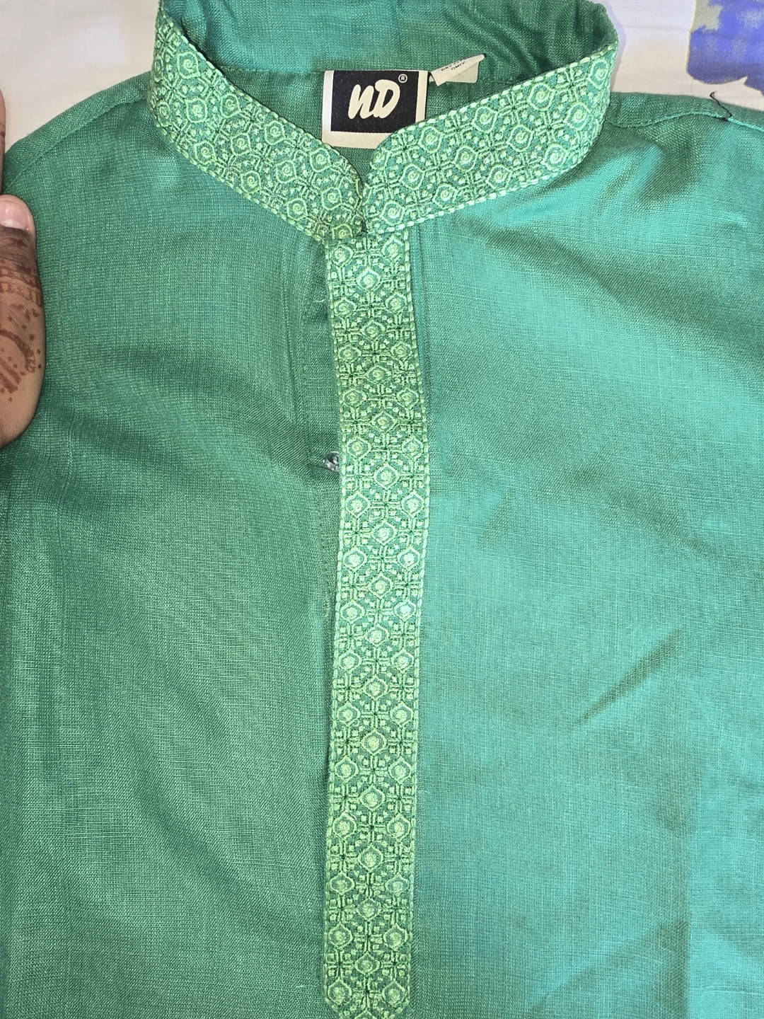 Green punjabi  for Dale with light green accents - photo 4