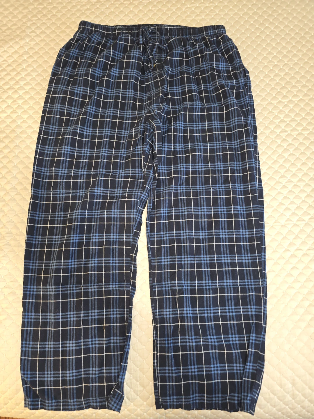 XXL - Covington Blue Plaid Drawstring Lounge Pants (PRE-LOVED)