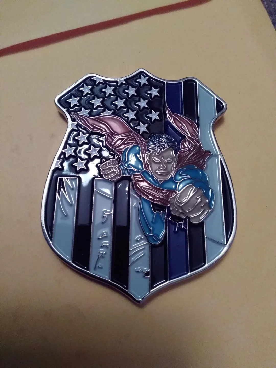 Superman Thin Blue Line Challenge Coin - photo 5
