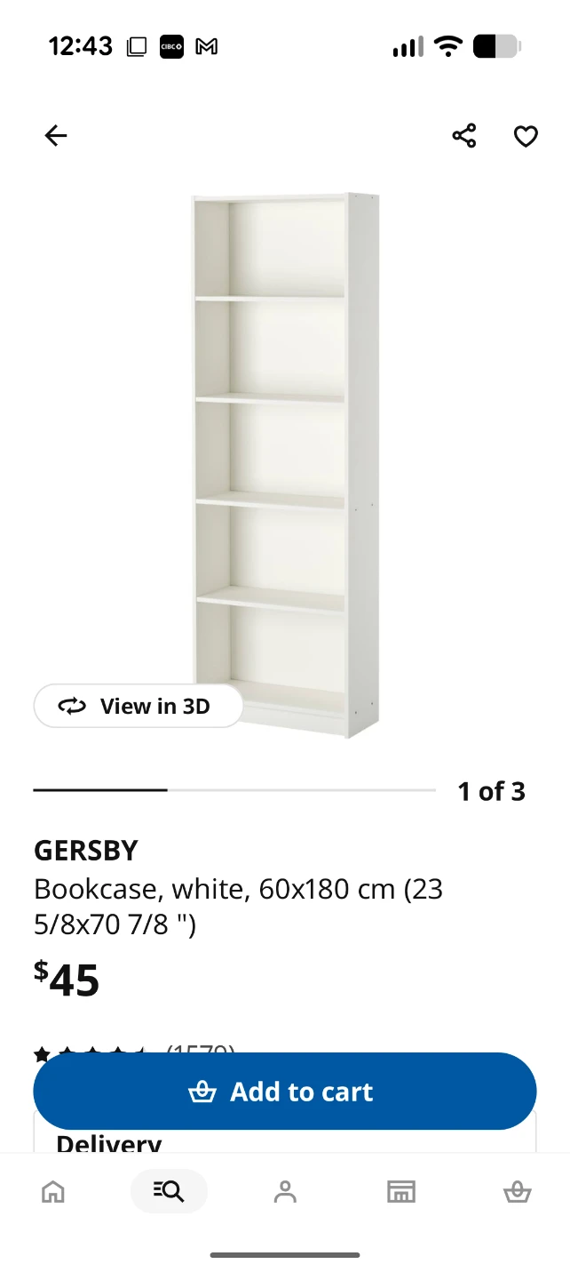 IKEA GERSBY Bookcase - White - photo 2
