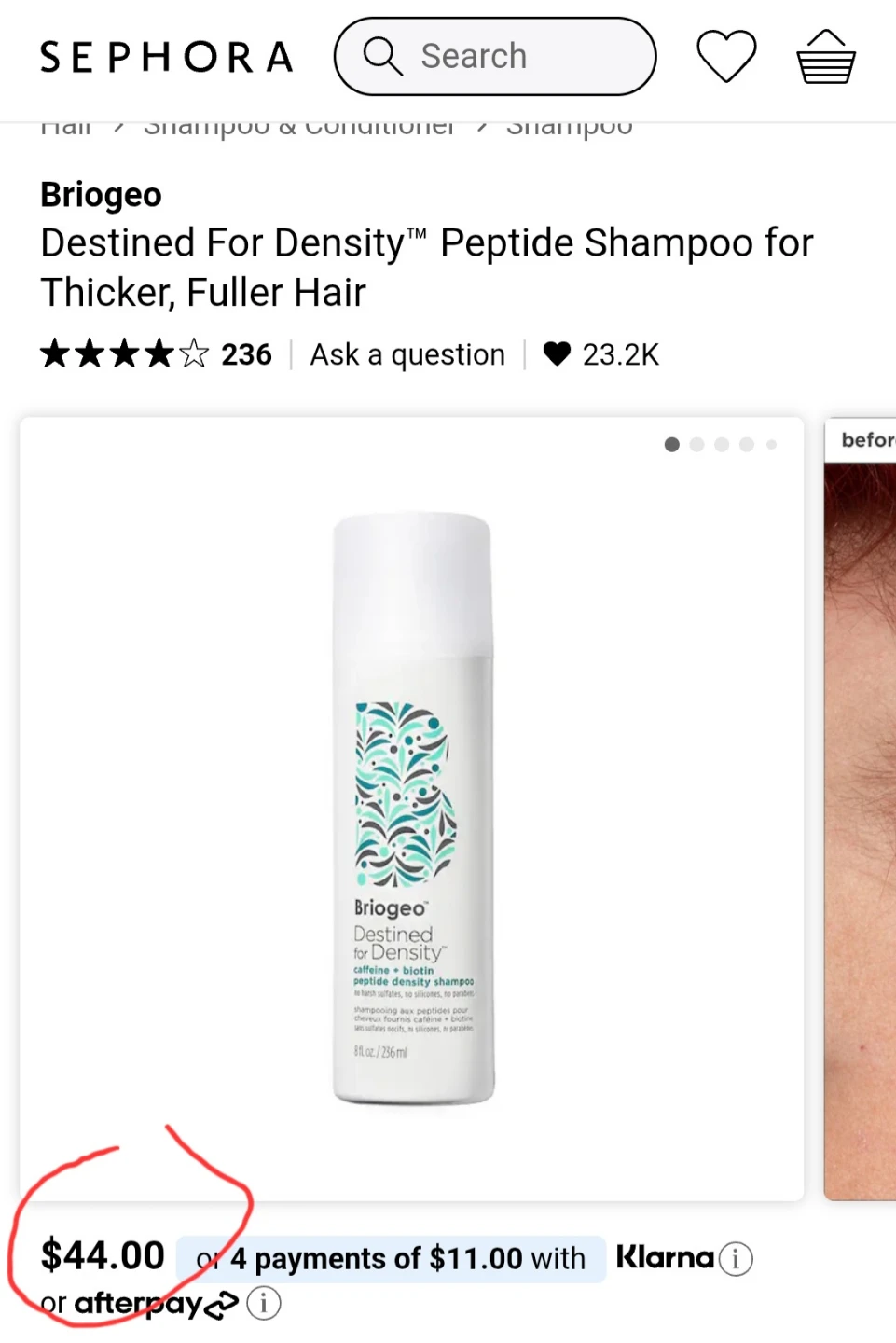 Briogeo Destined + Biotin Peptide Density Shampoo - photo 3