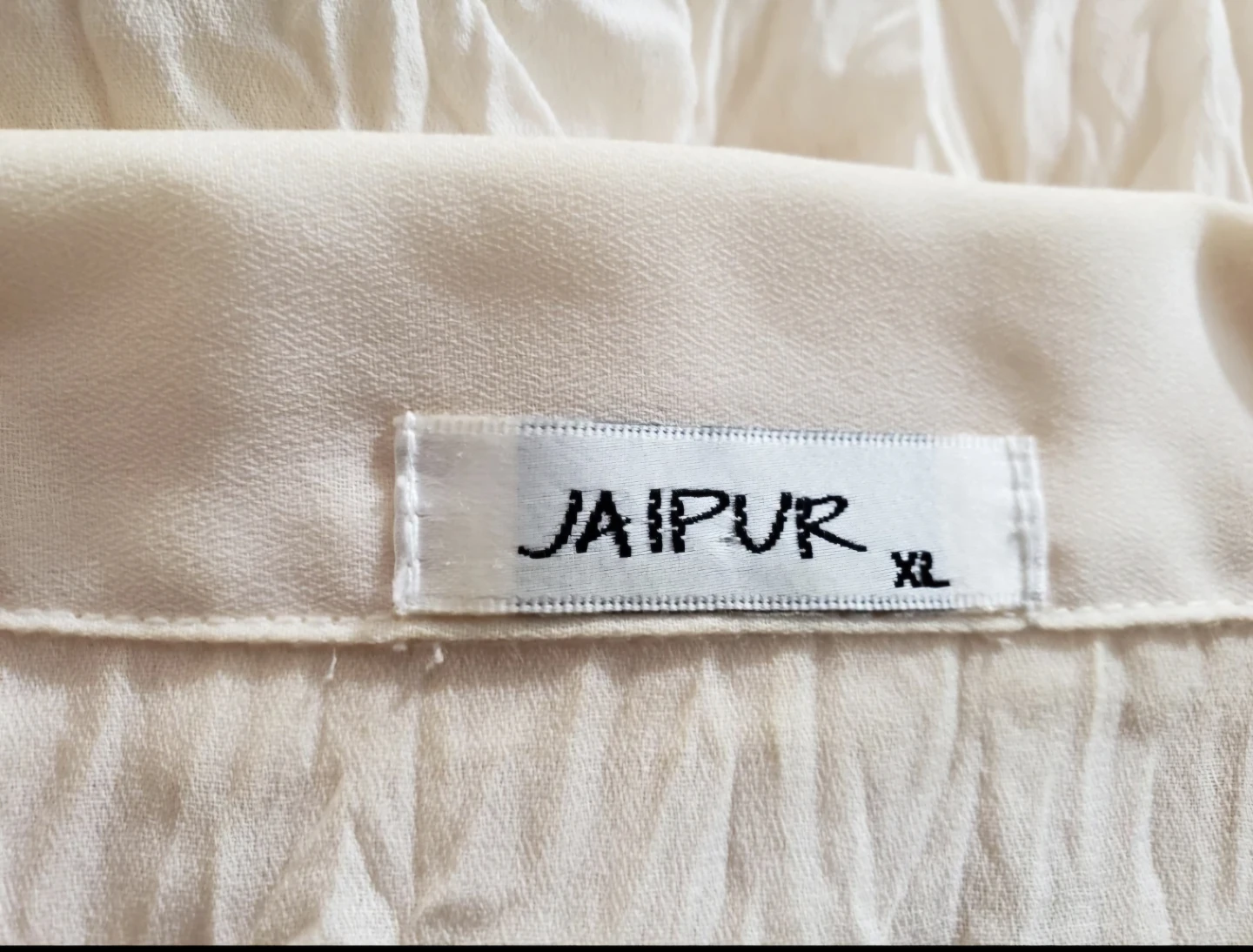 JAIPUR Cream Ruffle & Lace Blouse - XL - photo 3