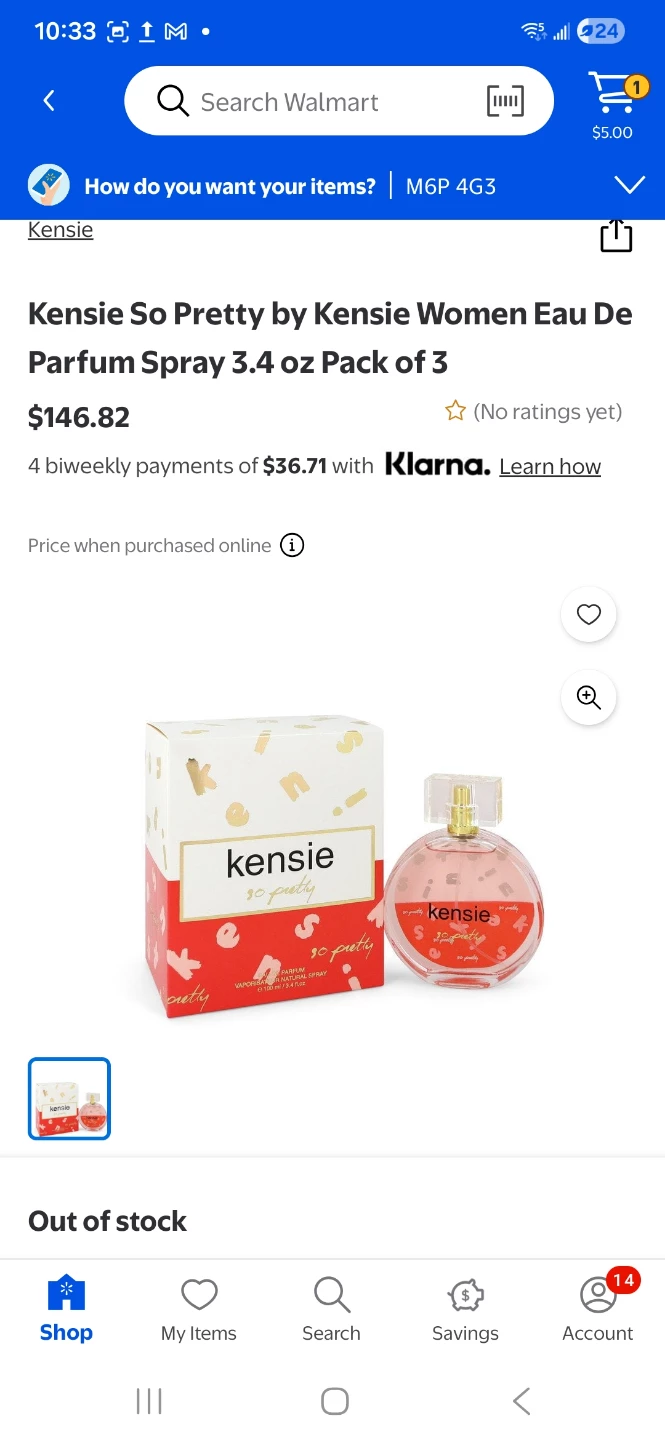 Brand new Kensie 100ml eau de parfum sealed in package