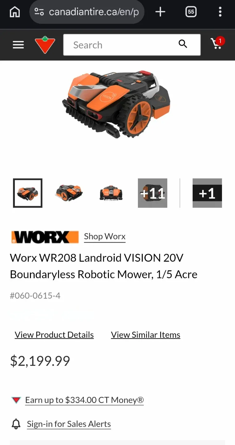 WORX Landroid Vision WR208 Robotic Mower 1/5 Acre [BNIB] - photo 2